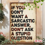 CIFbuy Vintage Humorous Slogan Metal Sign, Sarcastic Quote Iron Wall Plaque, Funny English Saying Home Decor, 7.87x11.81in Retro Tin Si TikTok, TikTok, n Si Self-pickup Logiopics - Image 7