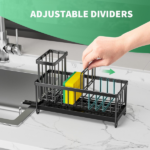 Kitchen Sink Rack Sponge Holder Soap Dish Drain Storage Organizer Brush Holder (US Logistics only For USPS.TK/TMEU only For self-pickup) - Image 4