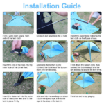 Beach Tent Sun Shelter UPF50+ UV Protection, 6.9x6.9ft Beach Canopy Tent for 4-6 Adults, Portable Outdoor Sun Shade Tent with Carry Bag - Image 12