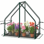 36" x 20" x 34" ortable Mini Greenhouse with PE Bottom Mat, Waterproof Clear PVC Plant Grow Tent with Metal Frame, Wind Resistant Outdoor Green House for Garden Balcony - Image 3