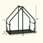 36" x 20" x 34" ortable Mini Greenhouse with PE Bottom Mat, Waterproof Clear PVC Plant Grow Tent with Metal Frame, Wind Resistant Outdoor Green House for Garden Balcony - Image 7