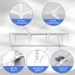 Same Code 90237167 3*9m Non-Cloth PE Cloth Plastic Sprayed Iron Pipe Outdoor Party Tent White - Image 5