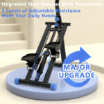 Stair Stepper with resistance Home-Upgrade Vertical Climber Workout Machine for Full-Body Exercise Climber Fitness Equipment with Stable Frame Adjustable Handlebar-Black Blue-No support Self-pick up - Image 17