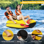 Yellow Inflatable Towable Tube Banana Boat for Boating - Image 2