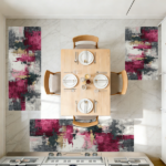 Three-piece kitchen rug set, non-slip and washable, abstract pattern kitchen hallway rug, soft and comfortable, suitable for sinks, floors, entrances, hallways and bathrooms. - Image 10