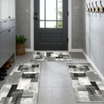 Three-piece kitchen rug set, non-slip and washable, abstract pattern kitchen hallway rug, soft and comfortable, suitable for sinks, floors, entrances, hallways and bathrooms. - Image 6