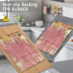Three-piece kitchen rug set, non-slip and washable, abstract pattern kitchen hallway rug, soft and comfortable, suitable for sinks, floors, entrances, hallways and bathrooms. - Image 5