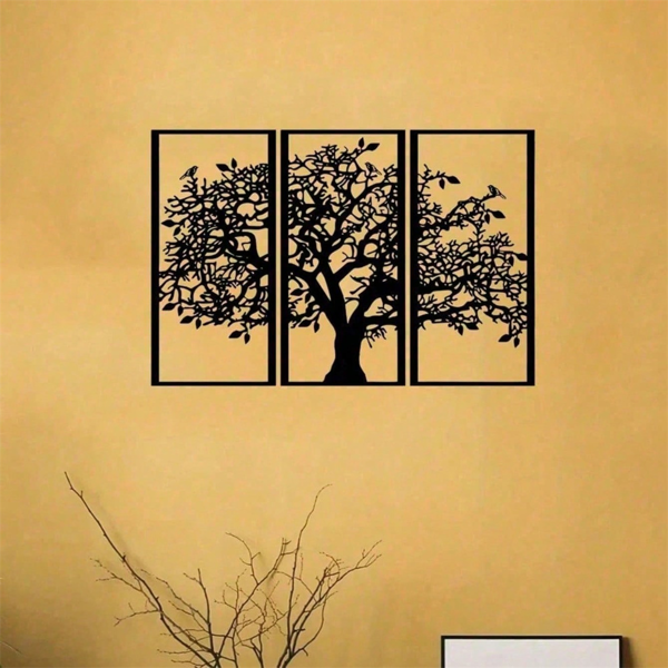 CIFbuy 3-Piece Tree of Life iron Wall Art, Boho Zen Decor for Living Room Bedroom, Spiritual Home Gift (TikTok, temu pick-up service)