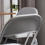 Same Code 71155989 6pcs Elegant Foldable Iron & PVC Chairs for Convention & Exhibition White - Image 49