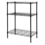Concise 3 Layers Carbon Steel & PP Storage Rack Black - Image 3