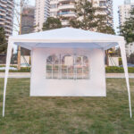 3 x 3m Four Sides Portable Home Use Waterproof Tent with Spiral Tubes White - Image 24