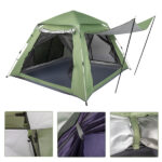 240*240*150cm Spring Quick Open Four-Person Family Tent Camping Tent Green - Image 12