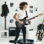 [Do Not Sell on Amazon] GST Stylish H-H Pickup Tiger Stripe Electric Guitar Kit with 20W AMP Bag Guitar Strap Black - Image 35