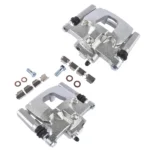 2pcs Rear Brake Caliper w/Bracket Replacement for Dodge Nitro Jeep Liberty Wrangler 3.8L V6 - Image 2