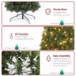 Replace 44758547 FCH 10ft Automatic Tree Structure PVC Material 1200 Lights Warm Color with Colorful 10 Modes with Remote Control 5090 Branches Christmas Tree Green - Image 2
