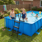 3-Step 42in Iron Pool Ladder (Black Frame + Black Steps) - Image 9