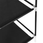 69" Portable Clothes Closet Non-Woven Fabric Wardrobe Double Rod Storage Organizer Black - Image 8
