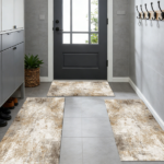Three-piece kitchen rug set, non-slip and washable, abstract pattern kitchen hallway rug, soft and comfortable, suitable for sinks, floors, entrances, hallways and bathrooms. - Image 11