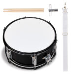 14 x 5.5in Snare Drum Set with Drumstick Holder, Snare Drum Bag, Strap, Mute Pad & Drum Stick for Beginner Student Black - Image 17