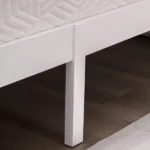 Queen Single Bunk Bed Painted + Melamine Veneer & Pine + MDF Bed Frame Vertical Striped Decorative Bed Frame 63.78*83.46*37.8in White - Image 46