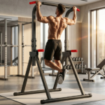 Foldable Pull Up Bar Standing Power Tower - Multi-Function Dip Station, 6-Level Adjustable Height Strength Training Fitness Equipment for Home Gym, 440lbs Max - Image 15