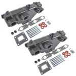 2*Exhaust Manifold w/gaskets bolts Replacement for Mercruiser GM 4.3 2002-UP Dry Joint Riser - Image 2