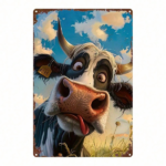 CIFbuy 1pc Metal Bull Head Wall Art, 2D Flat Cartoon Animal Sign Decorative Painting For Living Room, Man Cave, Bedroom, Kitchen Home D TikTok, TikTok, nting For Living Room, Man Cave, Bedroom Self-pickup Logiopics - Image 7