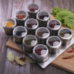 Banned for Amazon Upgrade Magnetic Spice Jars 12pcs with Wall Mounted,Stainless Steel Spice Tins with Lid and Small Holes for Sprinkle Rust Free Easy to Clean - Image 4