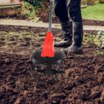 21V Electric Cordless Electric Soil Cultivator - 550W High Power 300RPM, 4-Blade 16 Steel Tines , 4000mAh Battery + Battery Display, Safety Protection + Auxiliary Handle, Perfect for Weeding/Lawn Care - Image 7