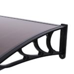 Same Code 83221385 100 x 100 Household Application Door & Window Rain Cover Eaves Canopy Brown & Black Bracket - Image 8