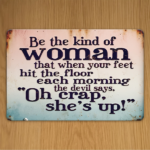 CIFbuy Sarcastic Retro Metal Tin Sign Creative Wall Decor Plaque Unique Decor For Women (TikTok, temu pick-up service) - Image 5