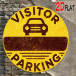 CIFbuy 2D Flat Aluminum Round Outdoor Sign 7.87x7.87 Inch, "" Outdoor Sign, 7.87x7.87 Inch Visitor Parking Symbol Car Design Wall TikTok, TikTok, tememu Self-pickup LogiWaics - Image 2