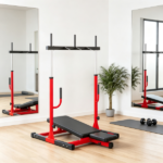 Heavy-Duty Red Vertical Leg Press Machine with Adjustable Leg, Back & Head Positions, 1" Standard Plate Compatible Strength Training Equipment - Image 5