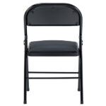 Same Code 33457557 4pcs Elegant Foldable Iron & PVC Chairs for Convention & Exhibition Black - Image 49