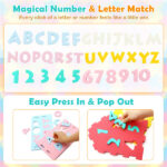 3D Puzzle Playhouse Mat for Kids 3+, 30.48×26.67×31.75cm EVA Foam Interlocking Mat with Alphabet Number Matching, Multi-Color - Image 8