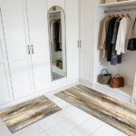 Three-piece kitchen rug set, non-slip and washable, abstract pattern kitchen hallway rug, soft and comfortable, suitable for sinks, floors, entrances, hallways and bathrooms. - Image 8