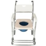 4 in 1 Multifunctional Aluminum Elder People Disabled People Pregnant Women Commode Chair Bath Chair White - Image 5