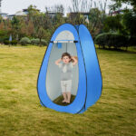 1-2 Person Portable Pop Up Toilet Shower Tent Changing Room Dressing Tent Camping Shelter Blue - Image 11
