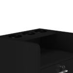 Same Code 92007726 Salon Wood Rolling Drawer Cabinet Trolley Spa 3-layer Cabinet Equipment with A Lock Black - Image 6