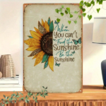 CIFbuy Vintage Sunflower Metal Sign 8x12 Inch, Retro Tin" Painting Wall Art With Inspirational Quote, Inspirational Quote, Durable Handcrafted 2D Flat Decor RetroikTok, RetroikTok, t Self-pickup Logiopics - Image 4