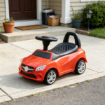Red Toddler Foot-to-Floor Ride-On Push Car: Sliding Walking Toy with Working Horn, Music, Headlights & Under-Seat Storage - Image 5
