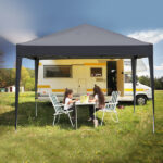 10x10ft Outdoor Pop Up Canopy, Portable Instant Canopy Tent with 4 Sidewalls for Outdoor Events Party Wedding Birthday Graduation, Dark Grey - Image 21