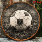 CIFbuy 1pc 2D Flat Aluminum Sign, "" Sign, German Style Soccer Palm Tree Round Metal Sign TikTok, TikTok, temu emu Self-pickup LogiSiics - Image 13