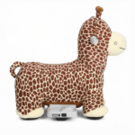 Brown 6V Battery Powered Ride On Giraffe – for Outdoor Backyard Fun, Kids Ride On Toy, Washable Cover, Music, 1.5-5 Years - Image 3
