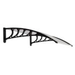 Same Code 27539880 40*38in Household Application Door & Window Rain Cover Eaves Brown Board & Black Holder - Image 3