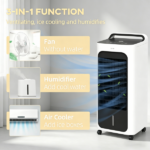 Ice Cooling Room Air Cooler, with Ice Packs, Water Humidifier, Remote, Timer & Oscillating Function - Image 6