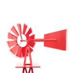 8FT Weather Resistant Yard Garden Windmill Red - Image 4