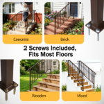 Outdoor 4 Level Iron Handrail Copper - Image 6