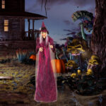 71in Life Size Hanging Witch Talking Halloween Everyday Decoration - Image 5
