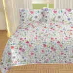 3 pcs Colorful Wildflower Botanical Quilted Bedspread Set, Vibrant Floral Print Quilt Set with Pillow Shams, Lightweight Reversible Coverlet, Boho Garden Bedding for Bedroom Decor temu can only be self-picked up - Image 24